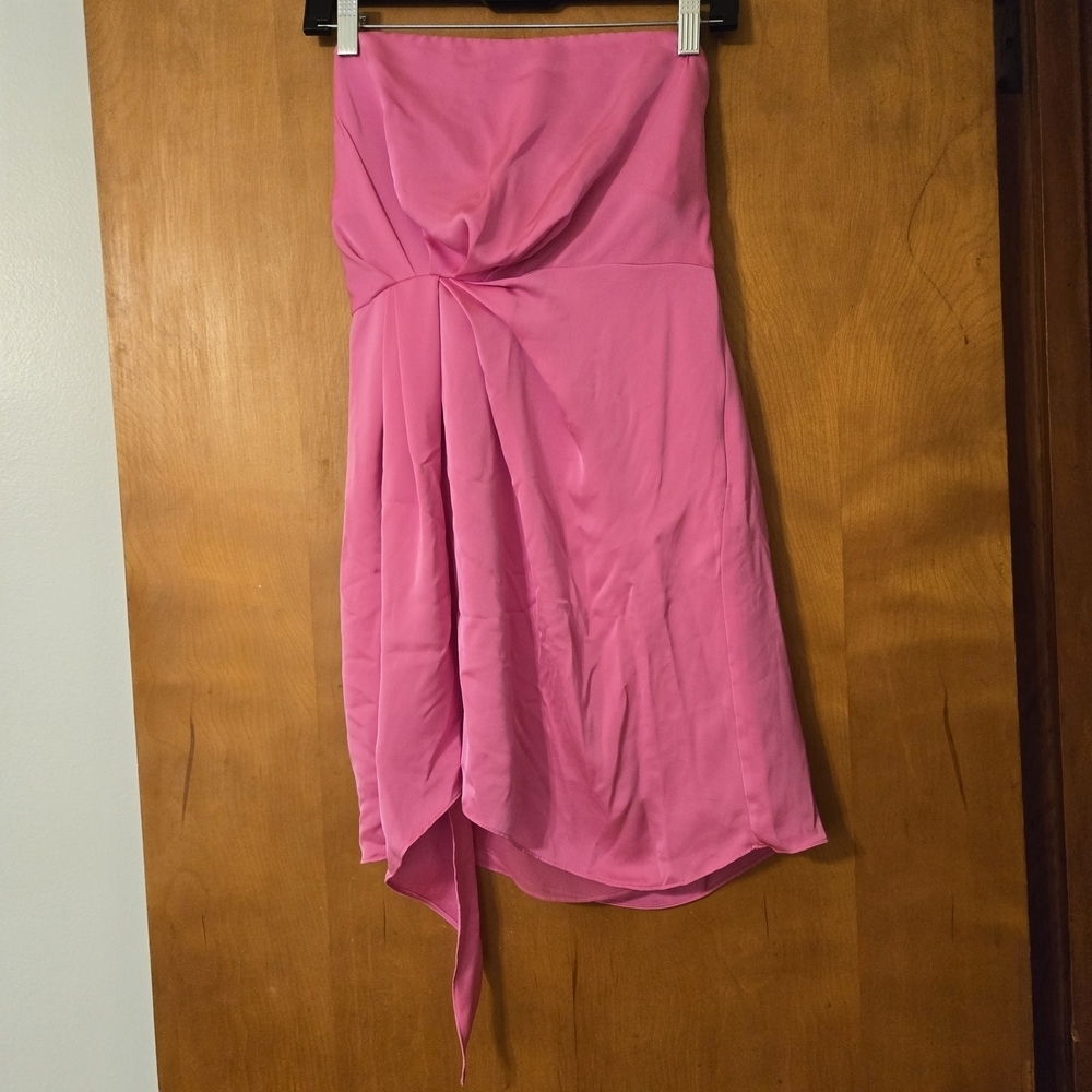 Ramy Brook Genesis Pink Strapless Mini Dress Size 4